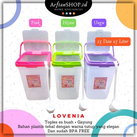 Jual Toples Es Buah 15 25 Liter Gayung Lovenia Toples Gayung