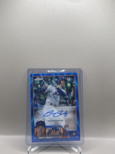 2023 Topps Chrome Update Brett Baty Blue Wave Refractor Auto 150 Rc Sp