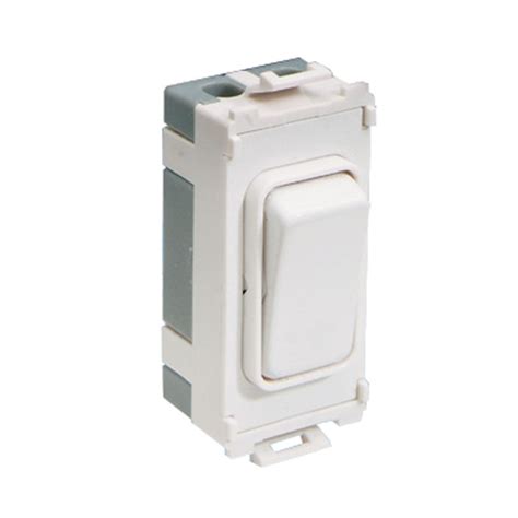 2 Way 10AX Grid Switch Module White Moulded Plastic, Schneider