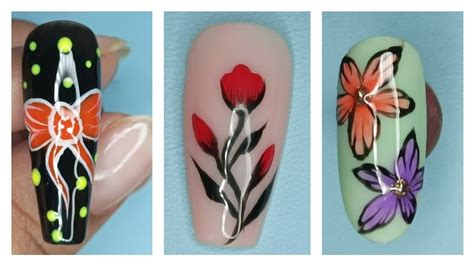 42 Floral Nailart Design 2024 Tutorial New Nailart Compilation