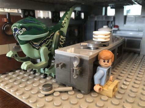 Lego Raptor In The Kitchen Rjurassicpark