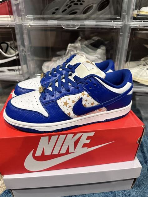 Supreme Nike Sb Dunk Low Supreme Stars Hyper Royal 2021 Grailed