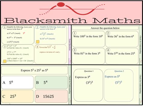 Index Laws Numbers Lesson Teaching Resources