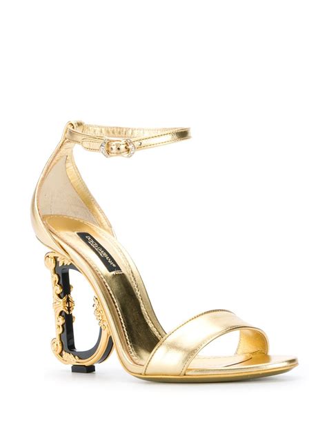 Dolce And Gabbana Baroque Dg 105mm Leather Sandals Farfetch