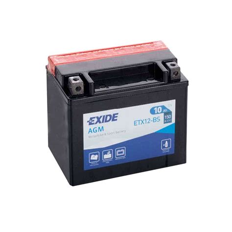 Exide YTX12 BS Bike AGM Motorcycle Battery 12V 10 Ah 150A DIN 51012