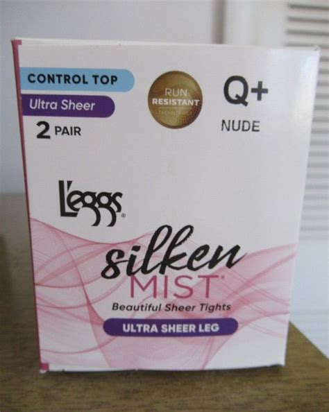 Box Of Pair L Eggs Silken Mist Ultra Sheer Leg Tights Pantyhose Nude Size Q For Sale Online EBay