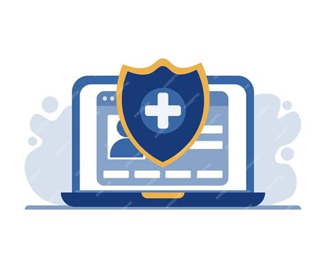 Premium Vector | Shield patient data protection personal information