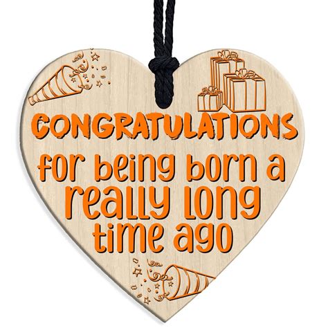 Happy Birthday Old Joke Funny Gift Wood Heart Plaque - Etsy