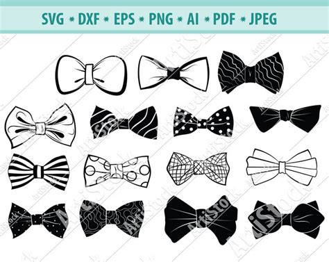 Bow Tie Svg Bundle Bow Tie Svg Bow Tie Clipart Bow Tie Cut Files For