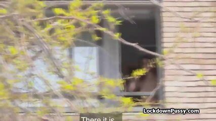 Caught Flashing Out The Window Big Booty Latina Fucked