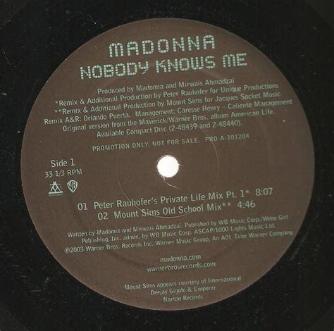 Nobody Knows Me Divina Madonna