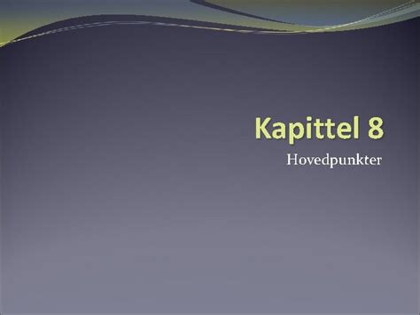 Kapittel Hovedpunkter Typisk Norsk Og Det Flerkulturelle