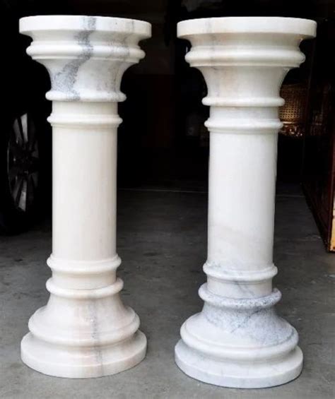 Round Polished White Marble Pillar At Best Price In Nagaur Id