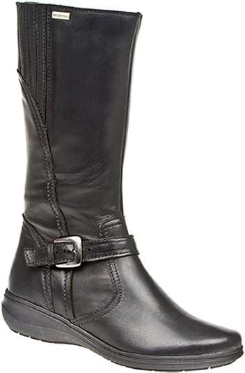 Pavers Waterproof Knee Boot With Buckle Strap 123 575 Black Size 10