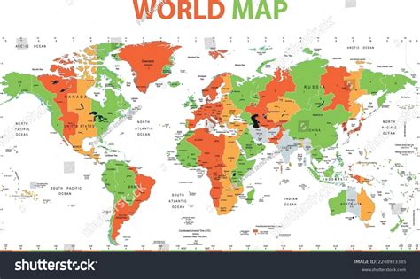 World Map Editable File Vector Stock Vector (Royalty Free) 2248923385 ...