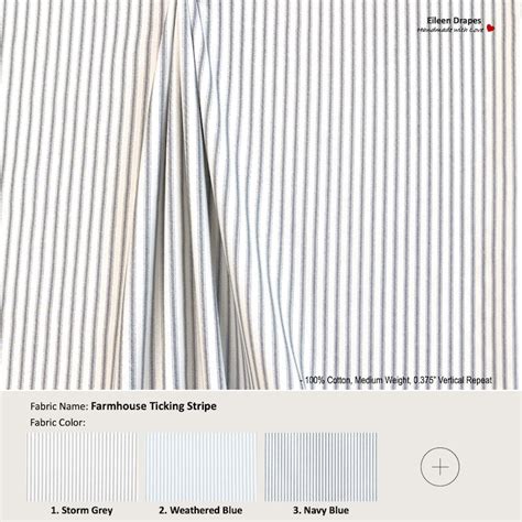 Ticking Stripe Curtains Etsy