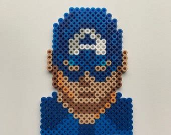 Perler Bead Captain America Etsy