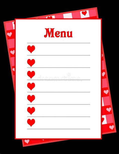 Heart Menu Stock Illustration Illustration Of Pattern 3177025