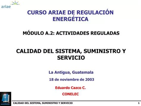 Ppt Curso Ariae De Regulaci N Energ Tica Powerpoint Presentation