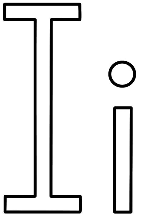 Letter I Coloring Page Alphabet