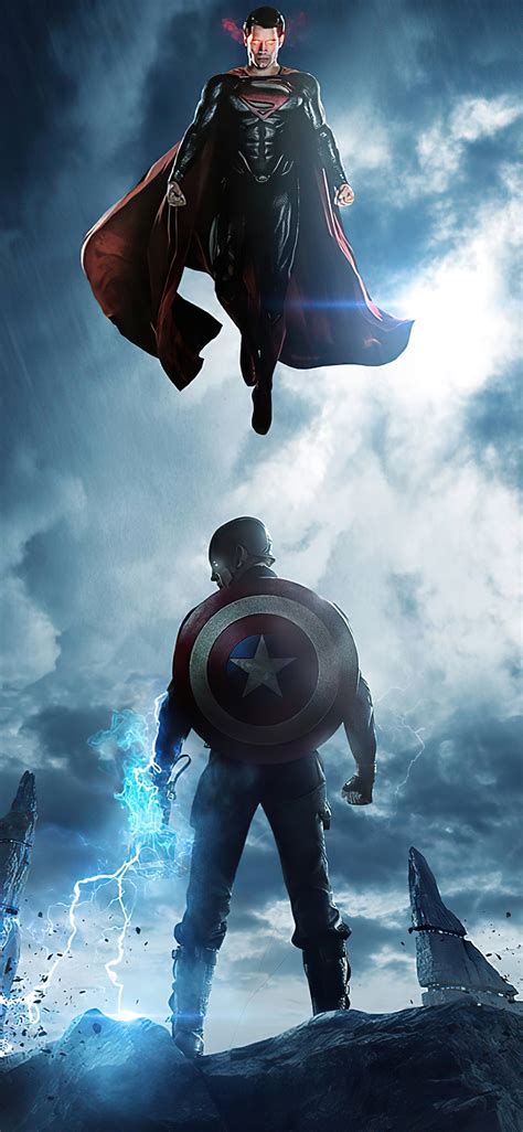 1125x2436 Captain America And Superman Iphone Xsiphone 10iphone X Hd