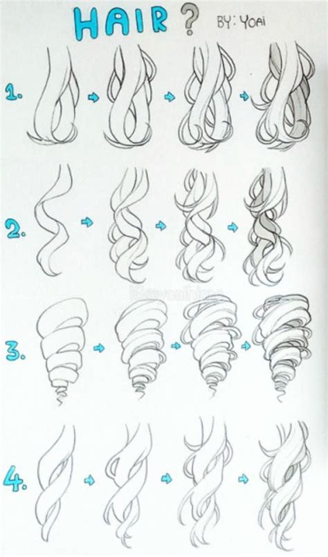 A Drawing Book Showing How To Draw Hair With Different Styles And