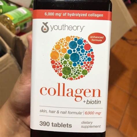 Authentic Youtheory Collagen Biotin Mg Tablets Exp March