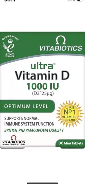 Vitabiotics Ultra Vitamin D 1000iu D325mg Extra Strength 576 Tablets