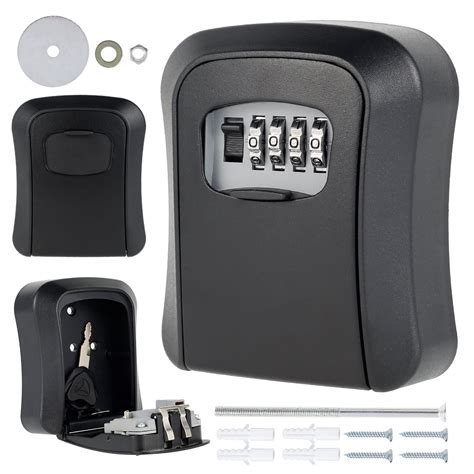 Fyrome Key Safe Box Wall Mounted Outdoor Key Lock Box Digit