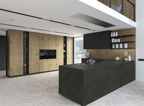 Metalic Charcoal Leathered Quartz Houston Countertops — Igranite