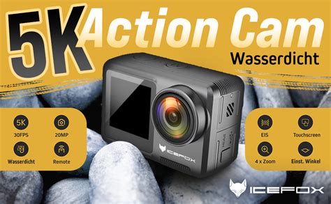 Icefox Action Camera K Fps Mp Touchscreen Underwater Camera Eis