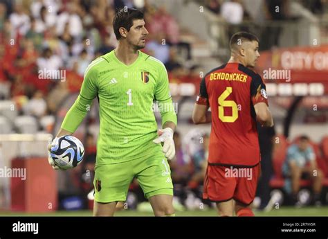 Belgium Goalkeeper Thibaut Courtois During The Uefa Euro European