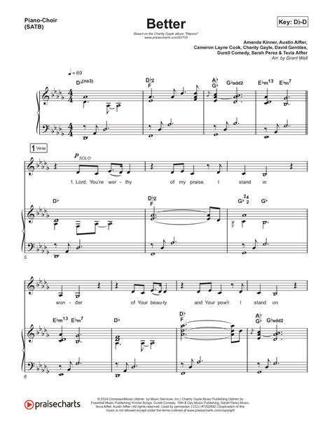 Better Sheet Music Pdf Charity Gayle Praisecharts