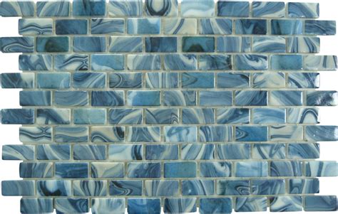 Subway Vogue Como Blue 1x2 Glossy Glass Tile Oasis Tile