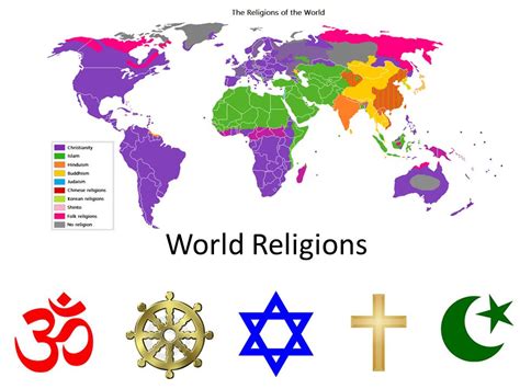 5 Major World Religions Map