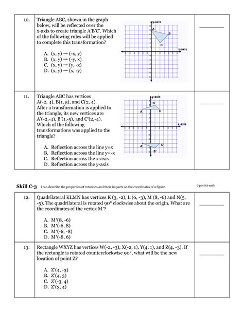 Review Of Rigid Transformations Translations Reflections And