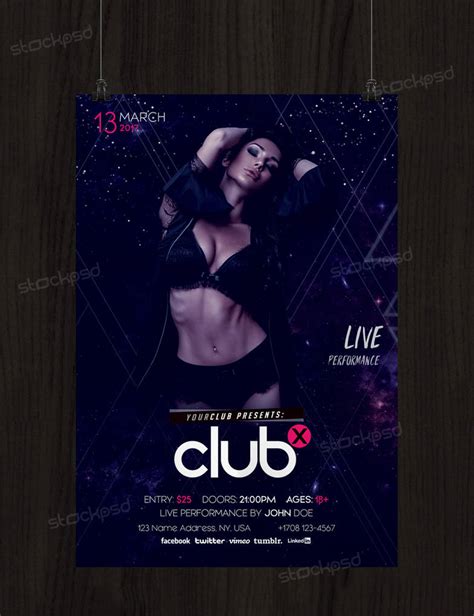 Club X Free Flyer Template Psd By Stockpsd On Deviantart