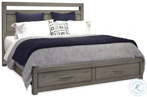 Modern Loft Greystone King Storage Panel Bed From Aspen Home Coleman