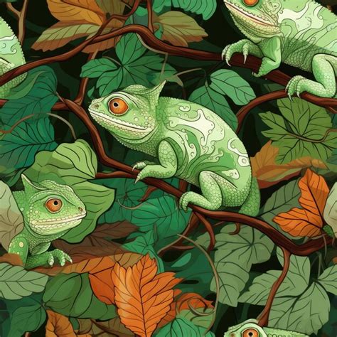 Chameleon Art Patterns Pictures