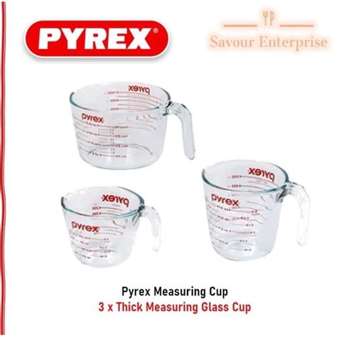 Pyrex 3 Piece Glass Measuring Cup Set Shopee Philippines