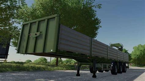 Platform Trailer With Crane V Fs Mod Farming Simulator Mod