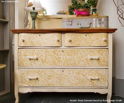 Roots And Wings Furniture Blog No Petite Stenciled Dresser