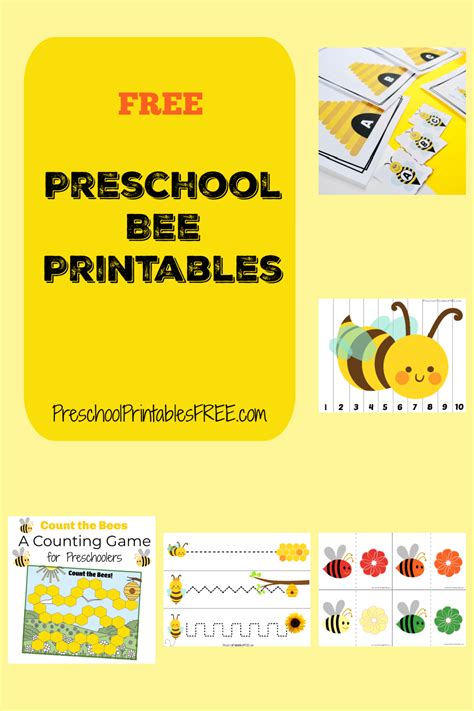 The Free Preschool Bee Printables Are Available For Purchase