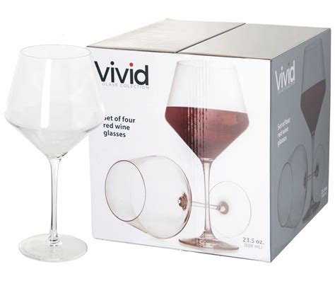 Home Essentials Vivid Red Wine 4 Piece Glassware Set Big Lots