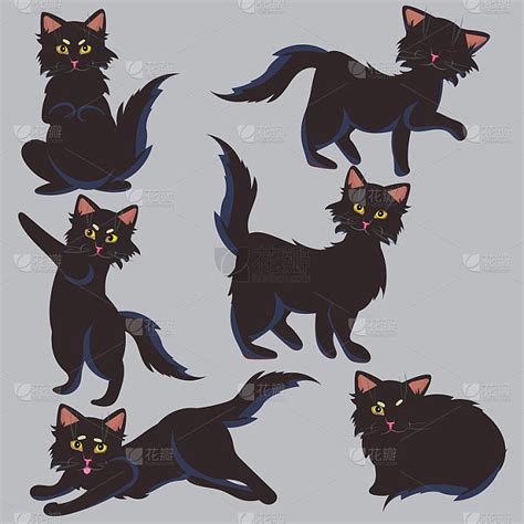 Vector Set Of Cats In Various Poses