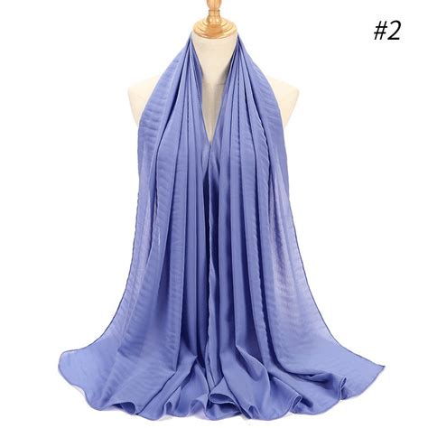 Women Solid Plain Crepe Chiffon Hijab Scarf Wraps Soft Long Islam