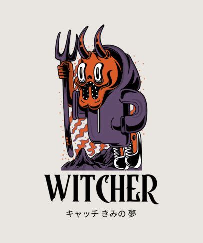 Placeit T Shirt Design Creator Featuring An Urban Devil