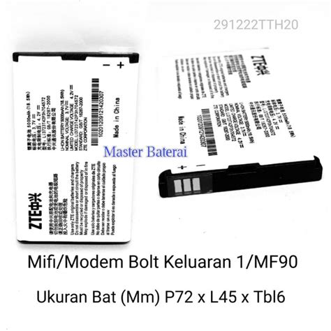 Jual Baterai Modem Wifi Mifi Bolt Mf Zte Bolt Mf Double Ic