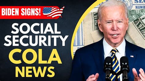 Biden Signs Social Security COLA 2024 INCREASE GOOD News Overnight