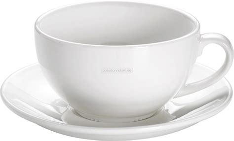 ≡ Чашка для капучино с блюдцем Maxwell & Williams AA2744 WHITE BASICS ...